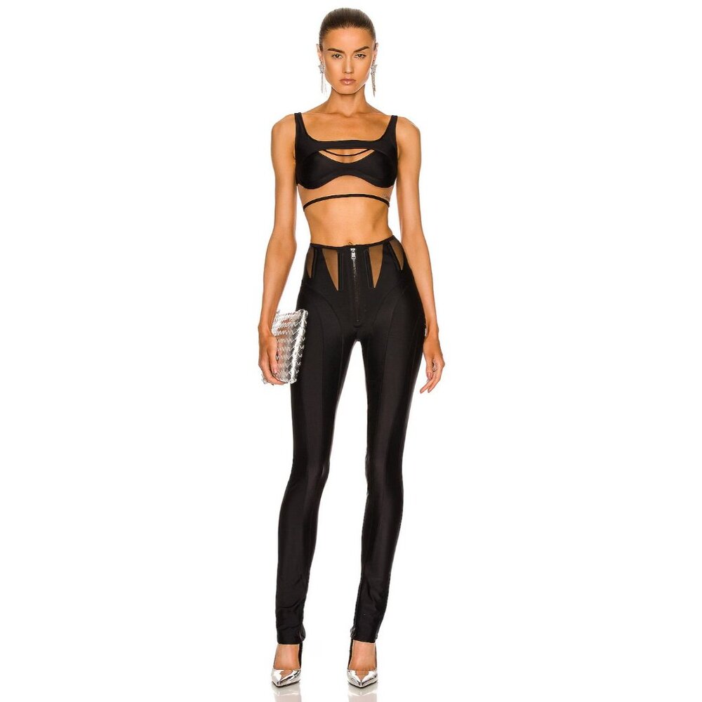 Mugler Corset Trouser Pants Black Sexy